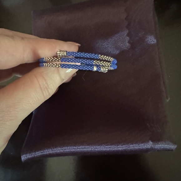 Lagos blue caviar ultramarine ceramic beaded wrap bracelet - Picture 2 of 5